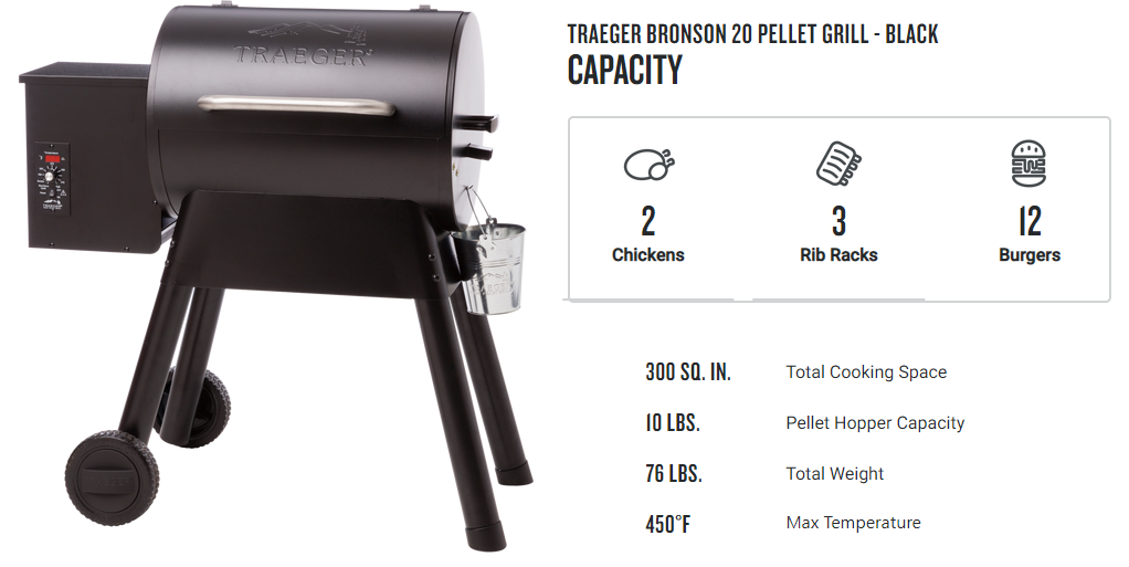 Traeger bronson deals 20